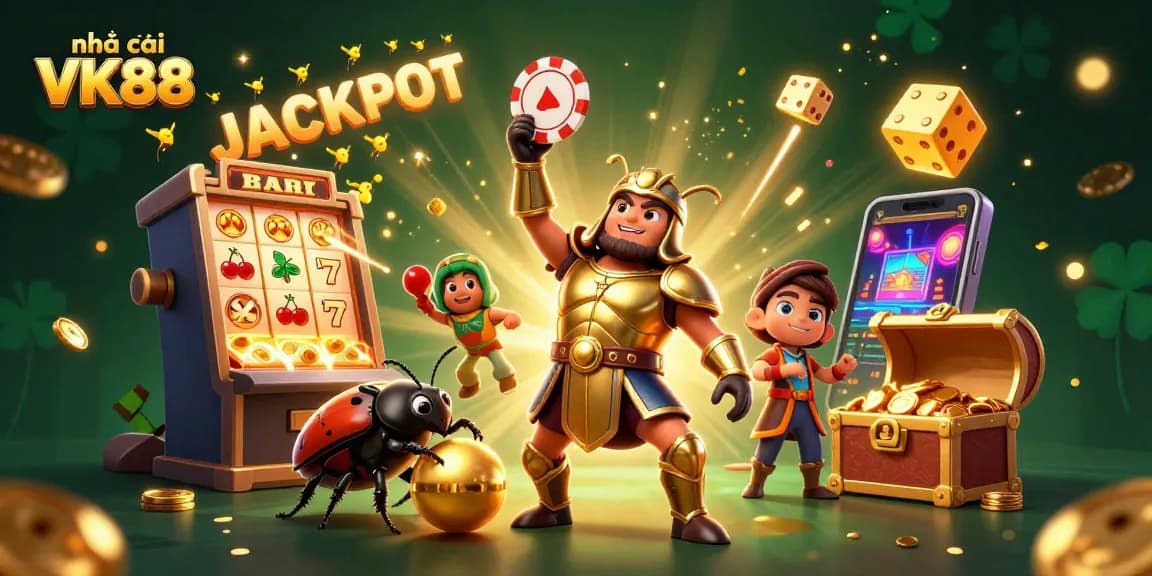 Engage in exciting gameplay at nhà cái VK88 with vibrant casino elements and winning spirit.