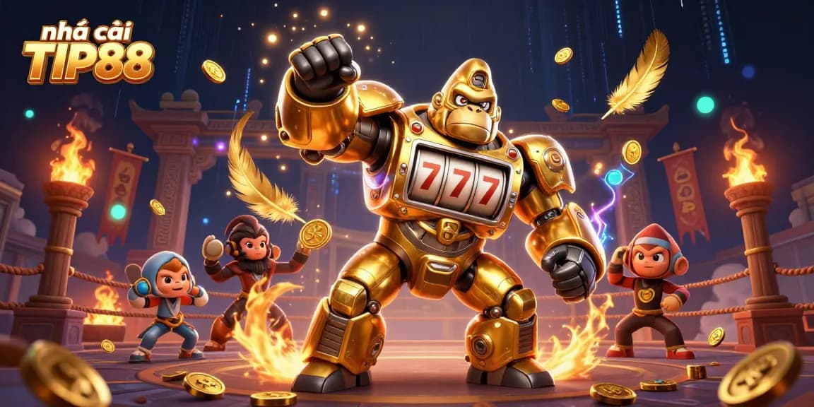 Experience immersive gaming at nhà cái TIP88 with engaging elements like golden coins, vibrant scenes, and more.
