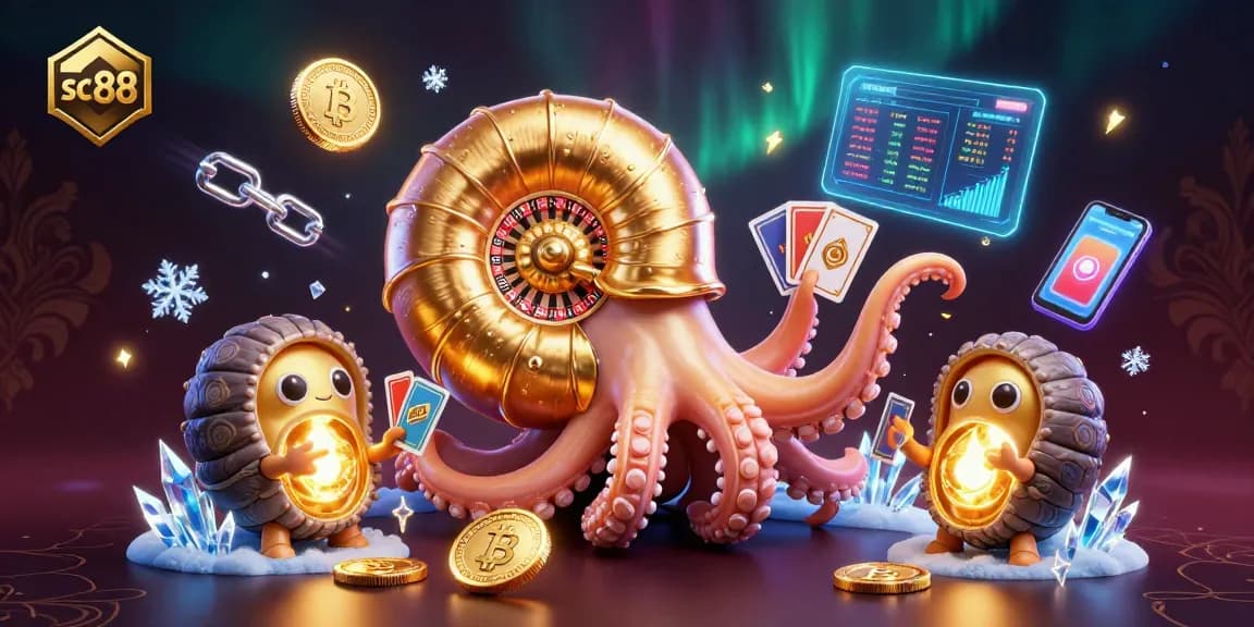 Experience excitement at sc88 with an ancient nautilus roulette wheel and glowing Bitcoin coins