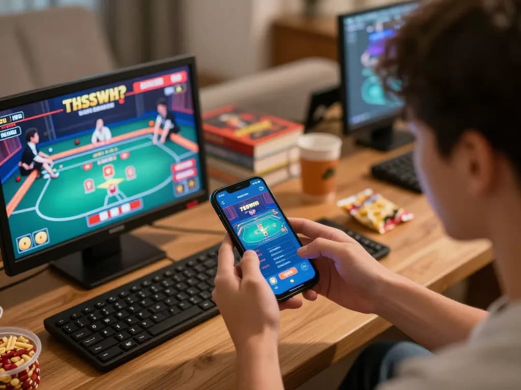 Player enjoying 789win vip mobile app for a thrilling online poker game experience.