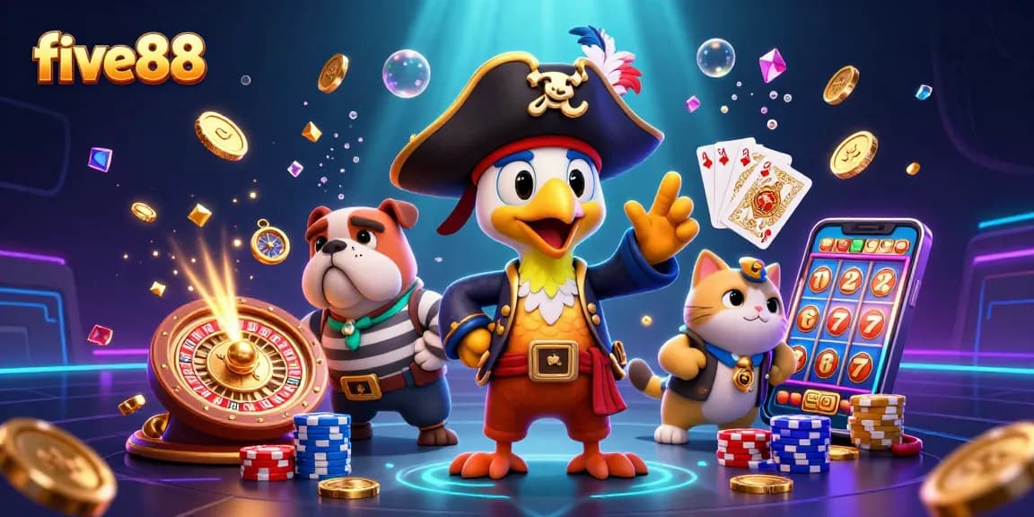 Experience winning moments at five88 with vibrant casino characters and dynamic gaming elements.