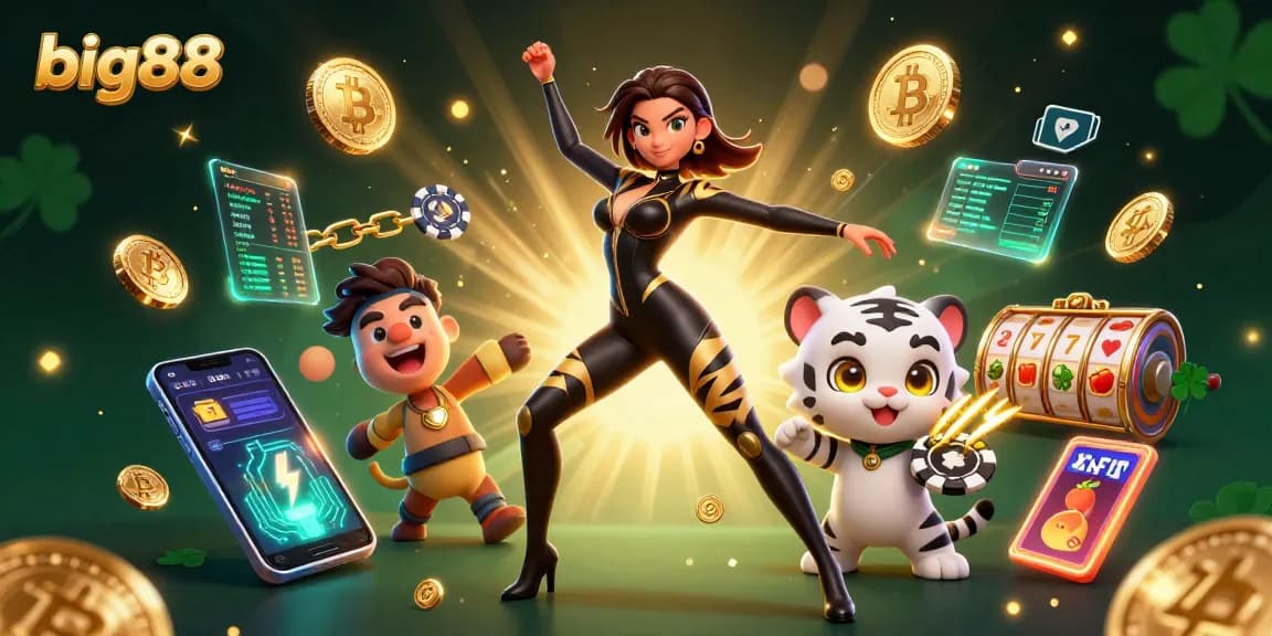 Experience big88 excitement with captivating slot games, vibrant graphics, and lucky symbol interactions.