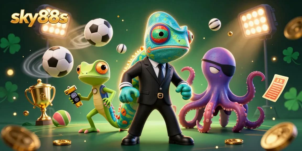 Engage with thrilling gameplay at sky88s as vibrant characters showcase exciting betting elements.