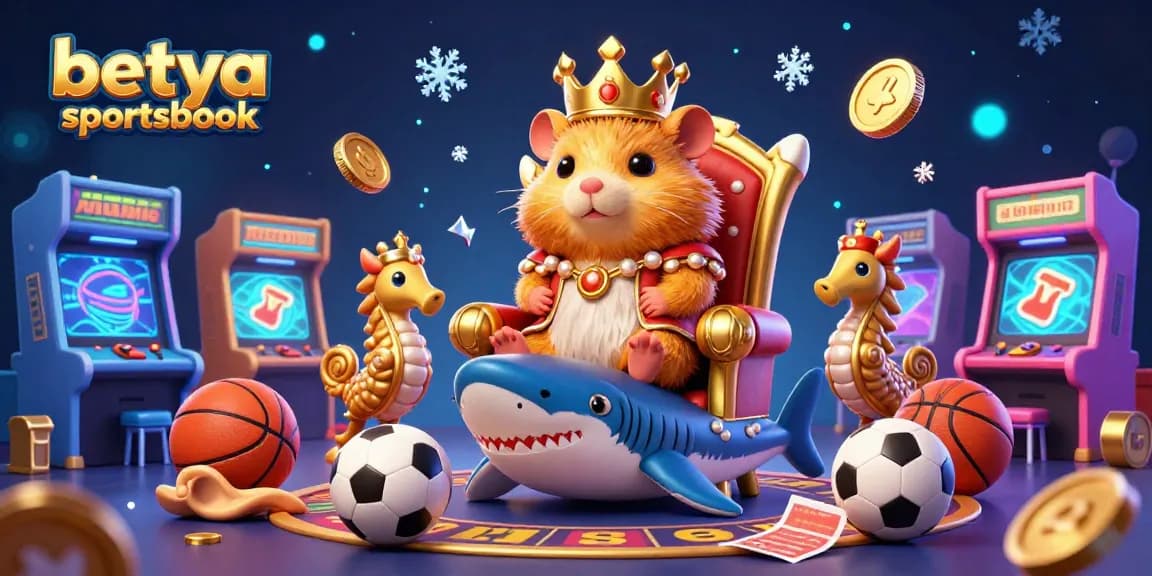 Experience thrilling bets with the betya sportsbook, featuring a hamster king and sports elements in vibrant 3D.