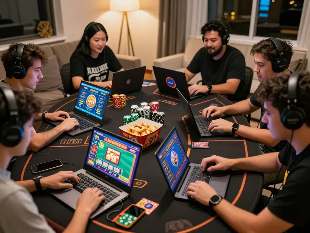 Players enjoying the exciting gaming experience at ok365, engaging in live dealer games and sports betting.
