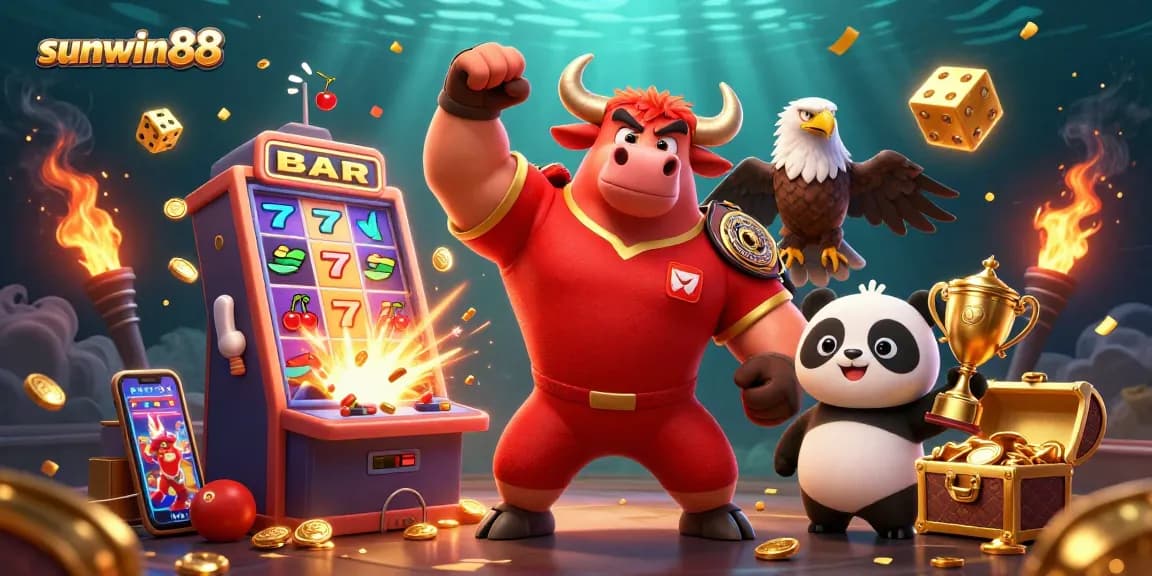 Win big with sunwin88 through an exciting casino experience featuring vibrant characters and game elements.