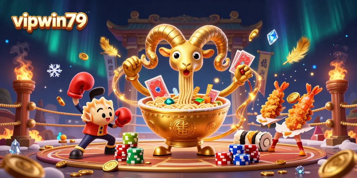 Engage in thrilling gameplay at vipwin79 with dynamic characters in a vibrant casino scene.