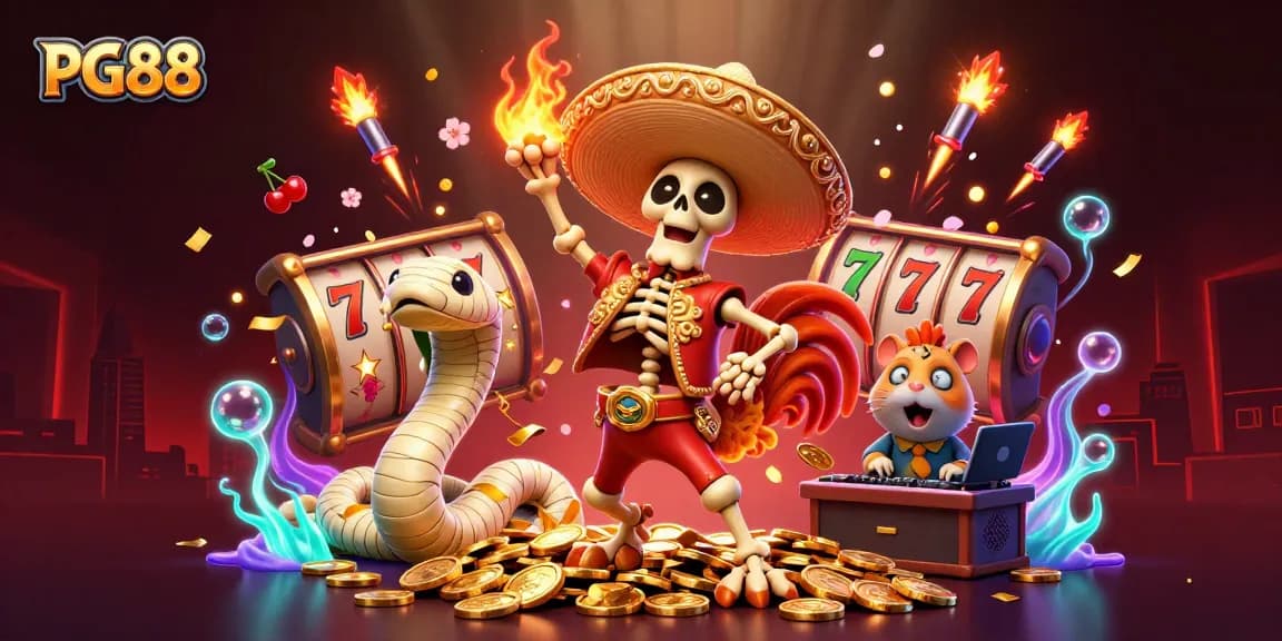 Experience thrilling wins at PG88 with vibrant casino elements and engaging characters