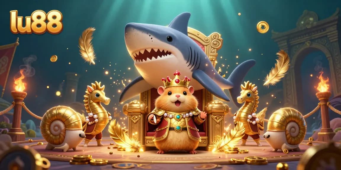 Experience thrilling gameplay with lu88 through dynamic gambling elements in this vibrant casino illustration.