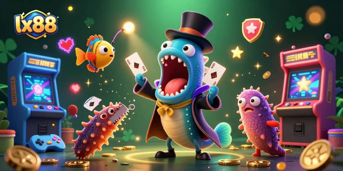 lx88 players experiencing card tricks and games in a vibrant underwater casino world