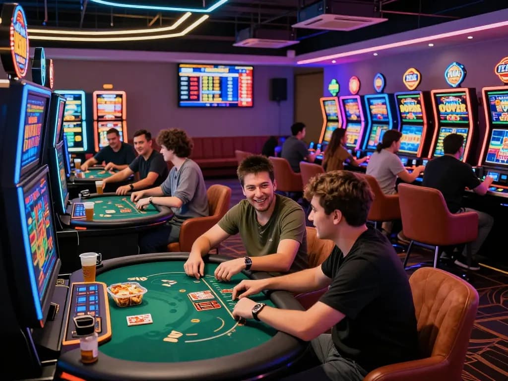 Exciting online gaming experience at 789club with players enjoying various casino games in a vibrant atmosphere.