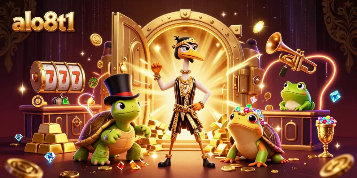Play your favorite games at alo8t1 with dynamic characters in a vibrant casino scene.