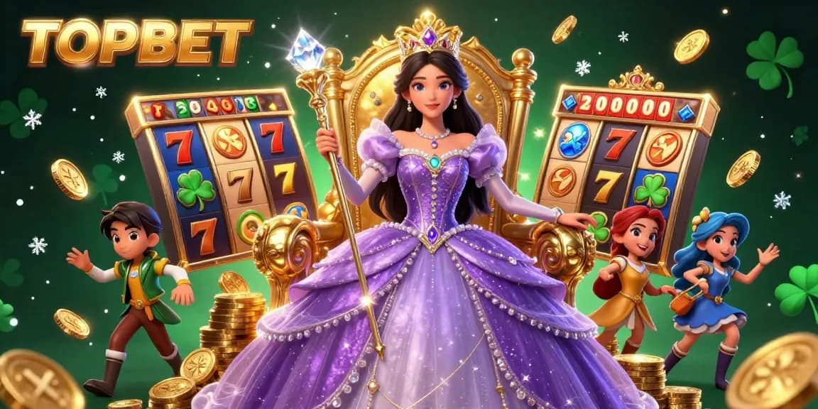 Experience thrilling jackpots at TOPBET with a stunning digital illustration showcasing casino excitement.