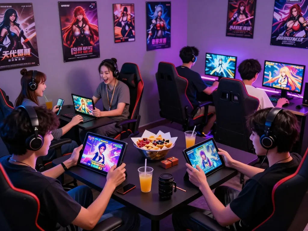 Engaged players enjoying a variety of adult games in a vibrant gaming environment.