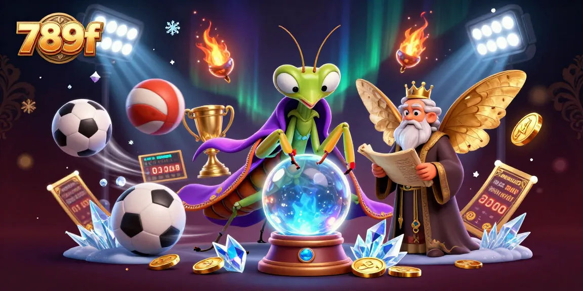 Experience thrilling gameplay with 789f in this lively illustration showing fortune teller and sports elements.