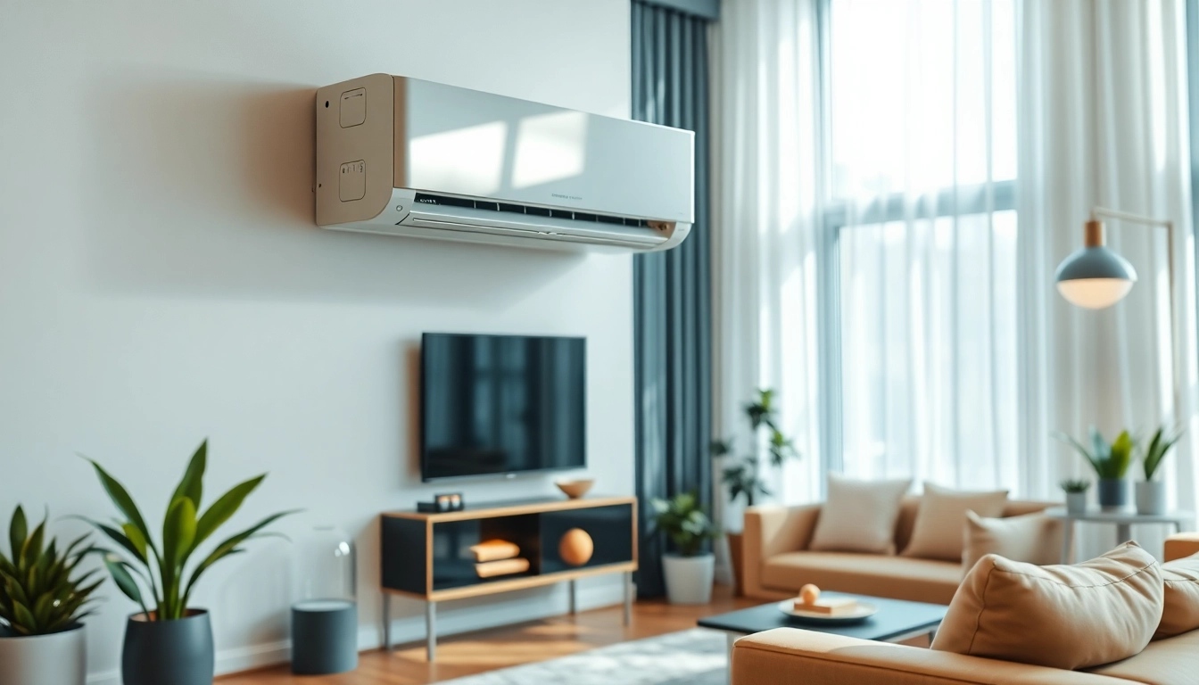 Optimize your space with a mini split ac system featured in a modern home interior.
