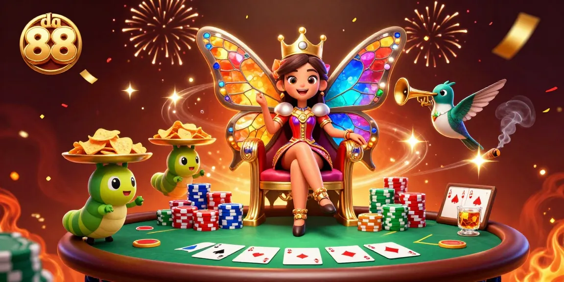 Bet on da 88 with 3D illustrated characters celebrating on vibrant casino-themed scene.