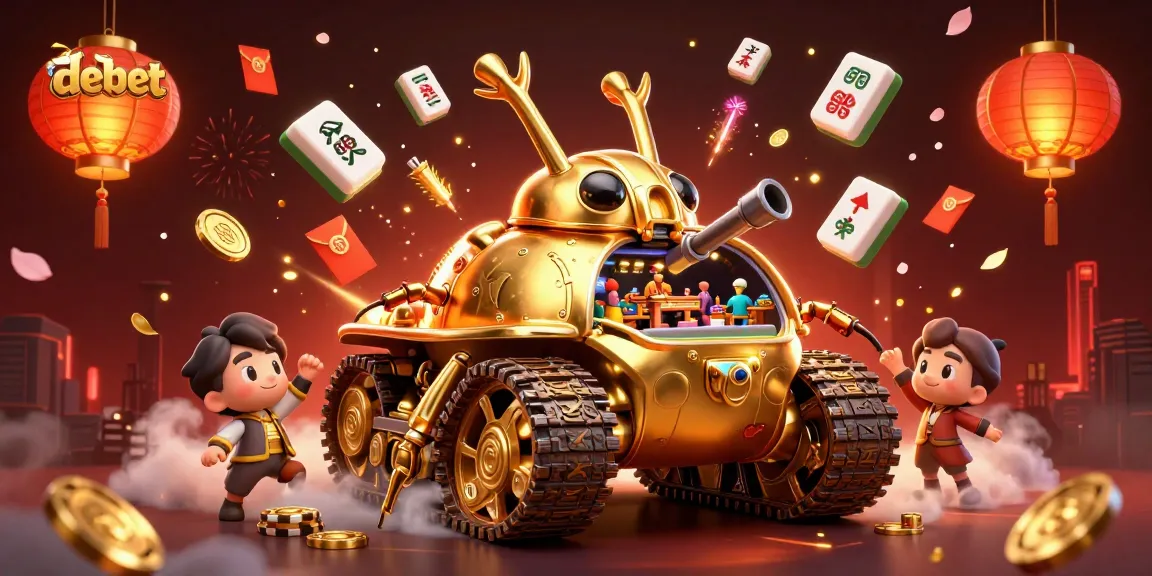 Engage with debet's captivating miniature casino scene bursting with excitement and gold.