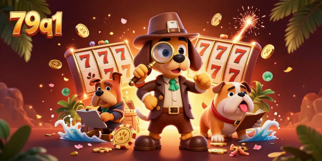 Experience the excitement of 79q1 as our detective uncovers treasures amid vibrant casino elements.