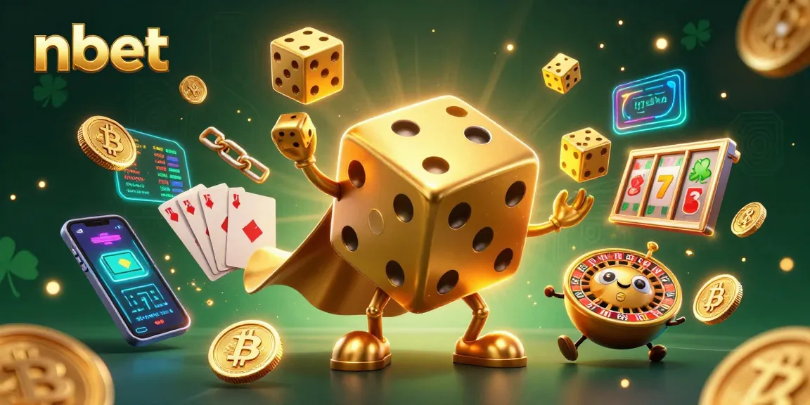 Experience thrilling gameplay with the nbet gold dice golem and casino symbols in a vibrant 3D scene.