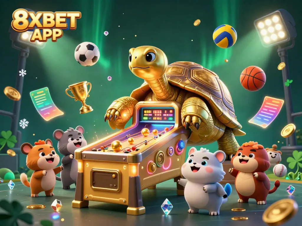 Engage with the dynamic 8XBET APP scene showcasing fun gameplay and vibrant energy at a casino.