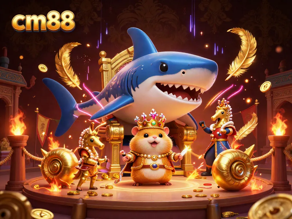 Experience thrilling adventures at cm88 with the fierce golden hamster king and royal gaming arena.