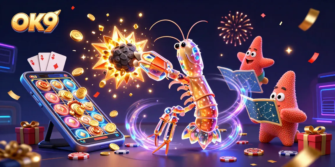 Experience winning moments at OK9 with vibrant slot games and energetic character action.