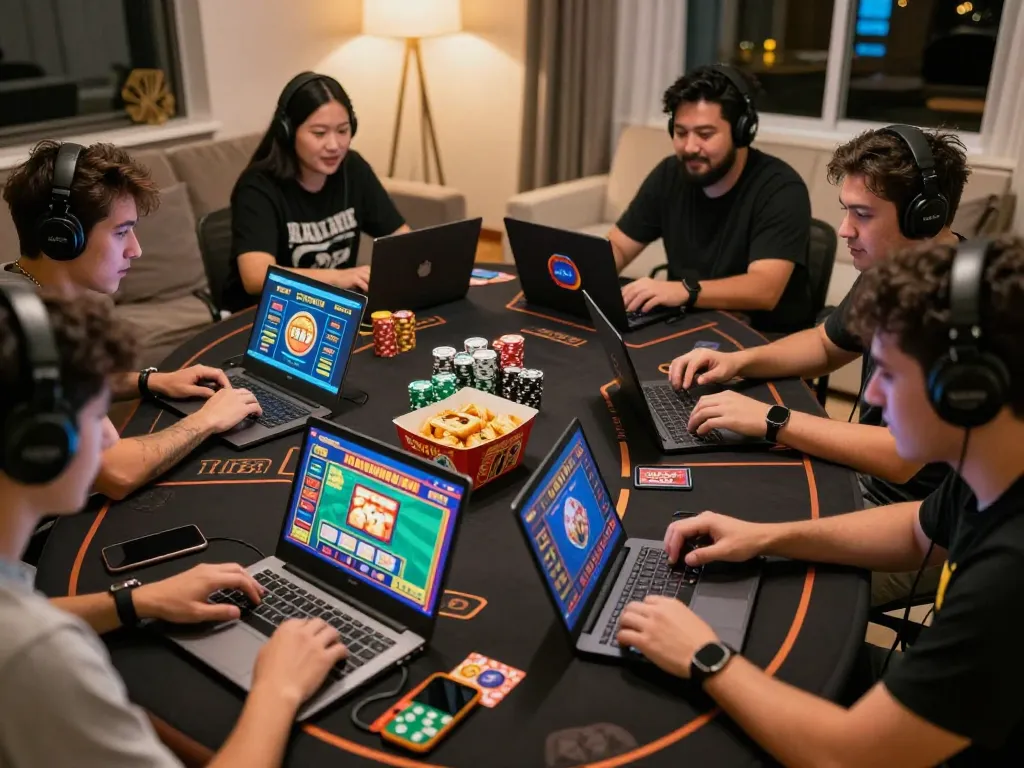 Players enjoying the exciting gaming experience at ok365, engaging in live dealer games and sports betting.