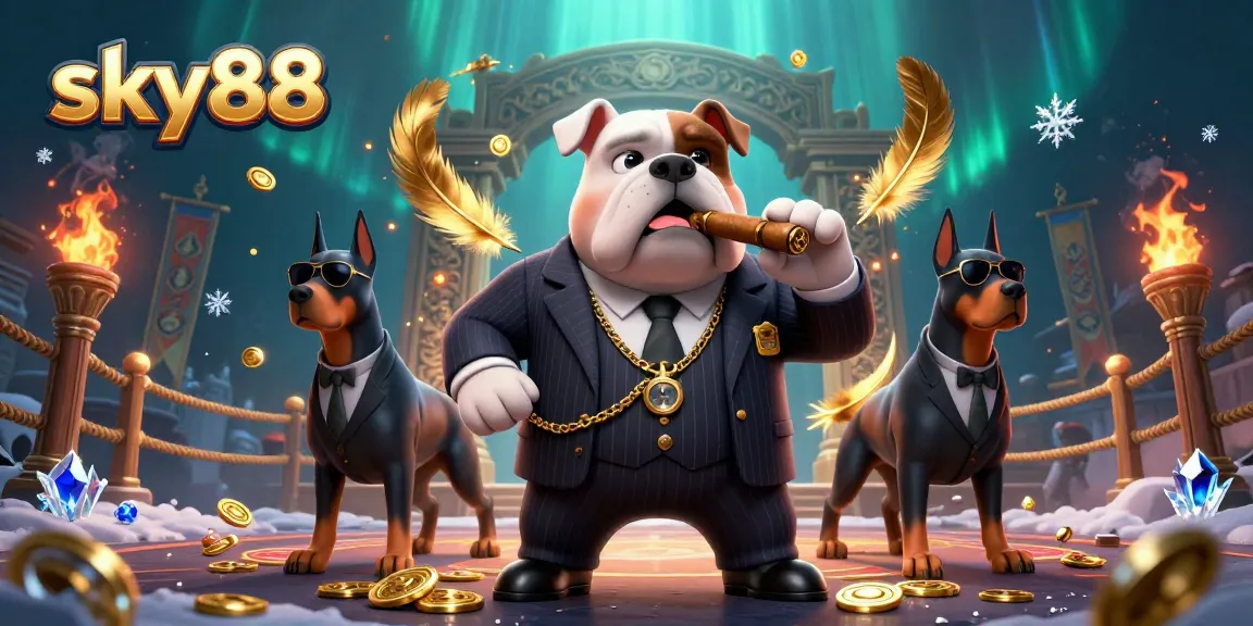 Experience thrilling betting action at sky88 with a dynamic casino scene featuring unique characters and vibrant details.