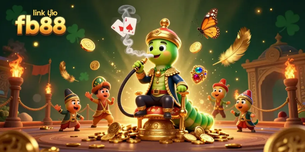 Engage with link vào fb88, explore vibrant casino adventures in a colorful 3D illustration.