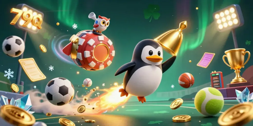 Experience thrilling gameplay at 79Q with dynamic 3D casino elements blending sports and excitement.