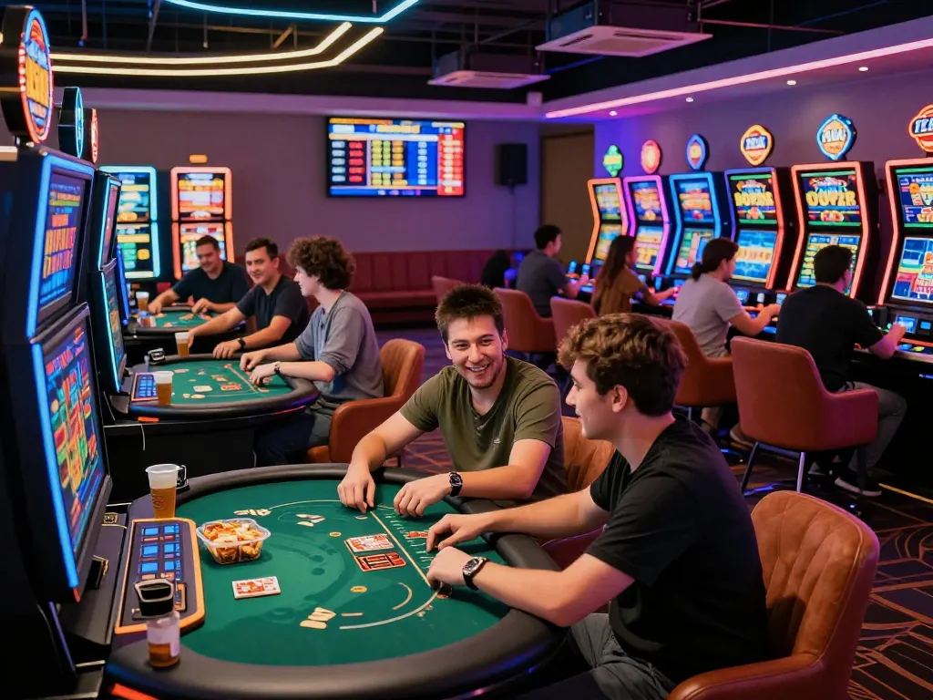 Exciting online gaming experience at 789club with players enjoying various casino games in a vibrant atmosphere.