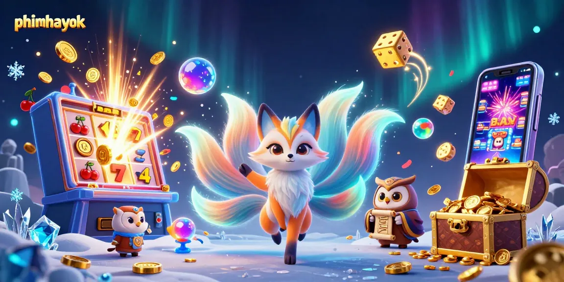 Engage with phimhayok’s dynamic 3D casino scene, showcasing vibrant characters and thrilling gambling elements.