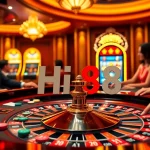 Excitement at Hi88 casino with players engaging in a thrilling game at the roulette table.