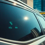 Tinted window on a sleek vehicle in Chattanooga highlighting window tint Chattanooga.