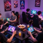 Engaged players enjoying a variety of adult games in a vibrant gaming environment.