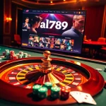 Players strategize and place bets at alo789 online casino, featuring vibrant tables and live interactions.