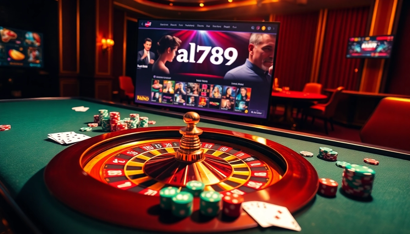 Players strategize and place bets at alo789 online casino, featuring vibrant tables and live interactions.