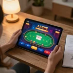 Engaging gameplay on AA888 gaming app showcasing an online poker session in a cozy setting