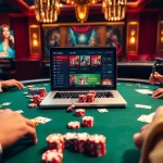 Players engaging in an exciting casino game at LC 88, showcasing vibrant poker chips and cards.