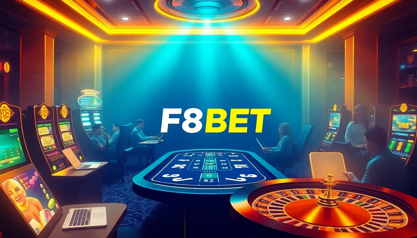 Experience thrilling gameplay at F8BET with vibrant casino visuals and engaging gambling elements.