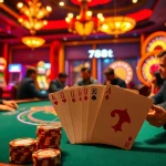 Players engaging in a high-stakes poker game at 788t casino, showcasing excitement and strategy.