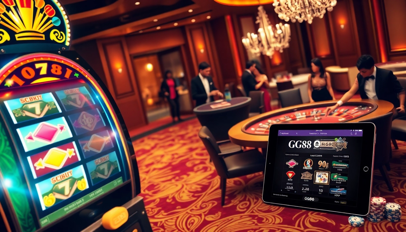 Experience the excitement of GG88 with dynamic slot machines and lively casino gaming atmosphere.