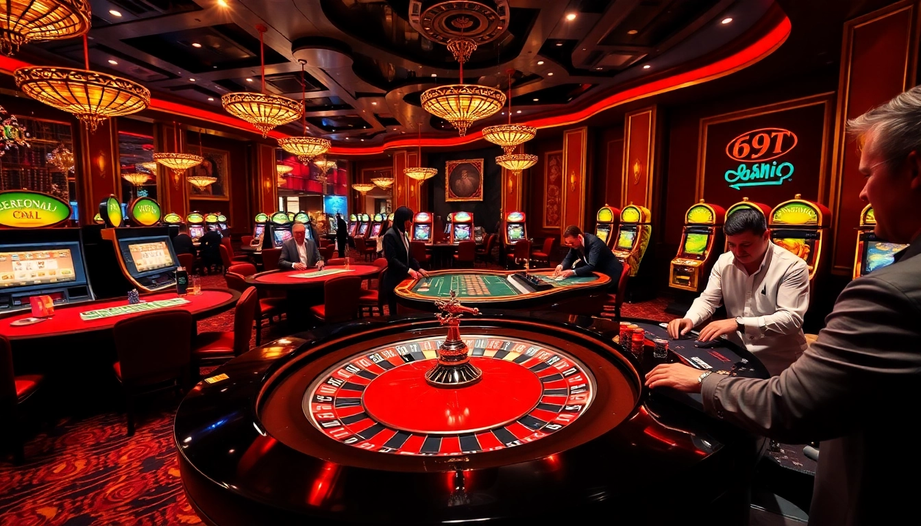 Experimente a emoção de alto risco na mesa de roleta 69T com fichas vibrantes e jogadores.