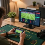 Betting on 75W mobile app, showcasing real-time football odds with vibrant interface