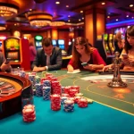 Engaging poker players strategizing bets at 78win casino table.