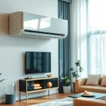 Optimize your space with a mini split ac system featured in a modern home interior.