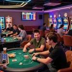 Exciting online gaming experience at 789club with players enjoying various casino games in a vibrant atmosphere.