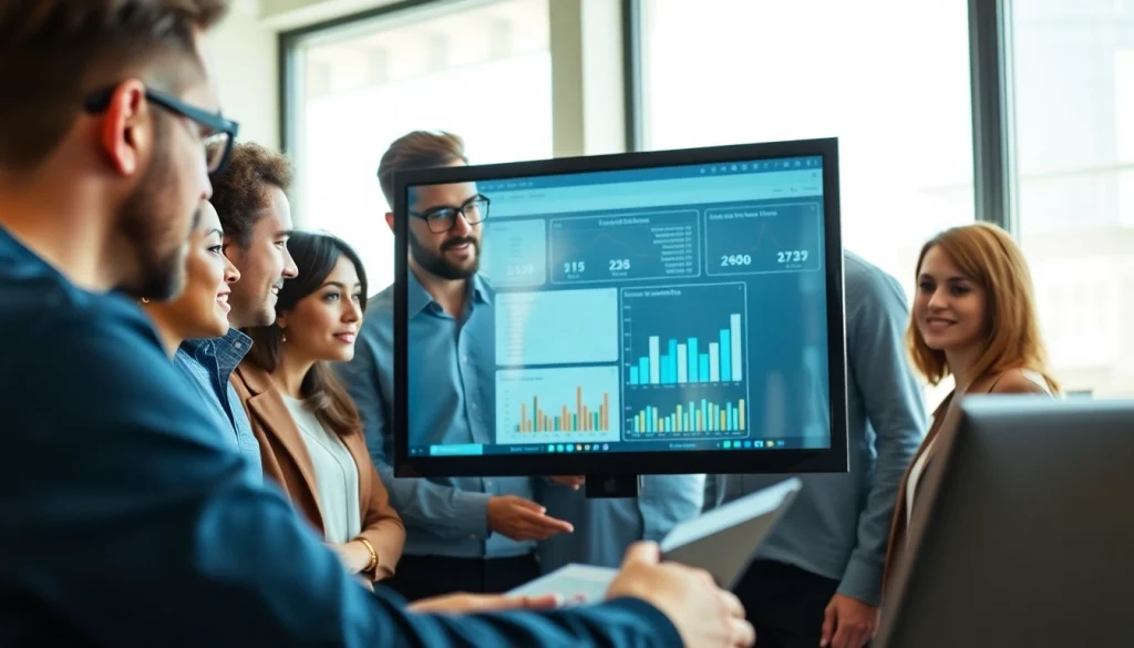 Optimize demand planning software processes with a collaborative team in a modern workspace.