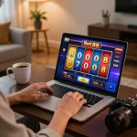 Engaging gameplay at slot88 casino during a home gaming session with colorful slots and a cozy atmosphere